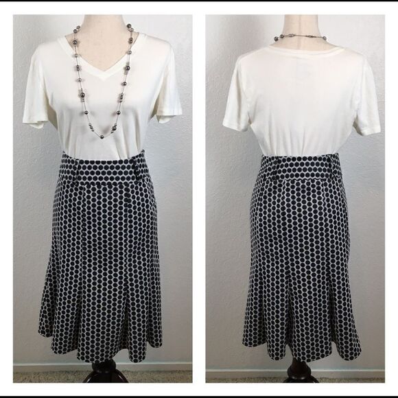 Carole Little polkadot fit & flare skirt 4 Corpcore BusinessSiren - Picture 1 of 12